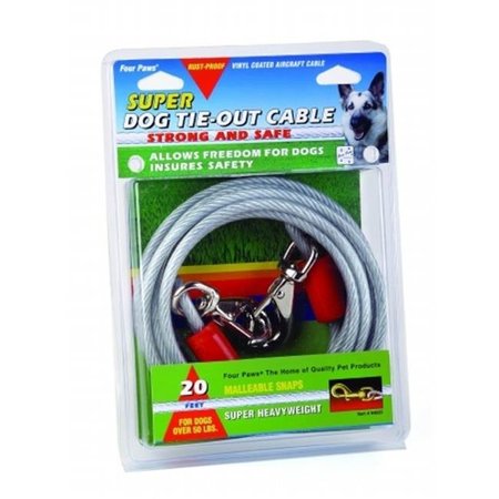 FOUR PAWS INTERNATIONAL Four Paws - Super Tie Out Cable- Silver 20 Feet - 100203844-84820 30661